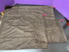 Lot of 3 Kate Spade Dust Bags Bag Brown Large XL Travel Cover Coral Lipstick