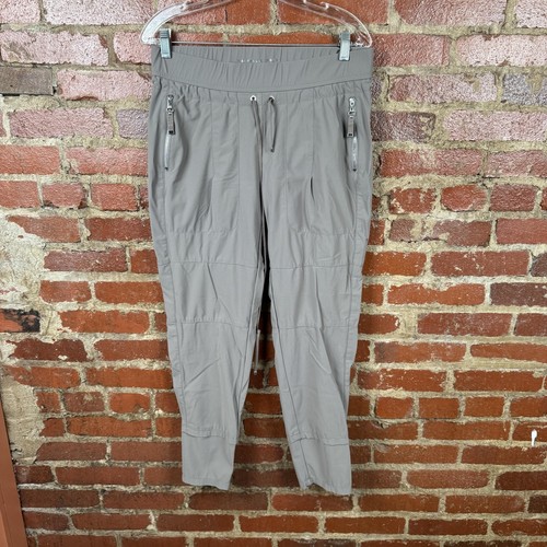 Raffaello Rossi Candy Pants Womens 10 Gray Jogger Stretch Elastic Zip Pockets