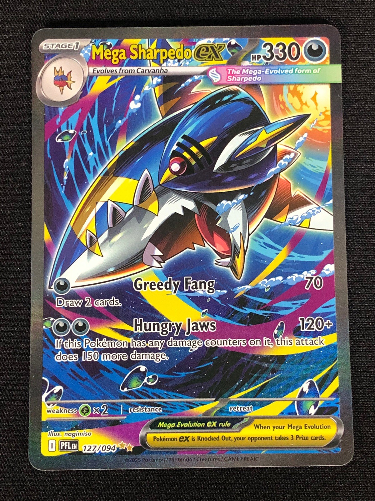 Pokemon Mega Sharpedo Ex 127/094 Holo (NM)