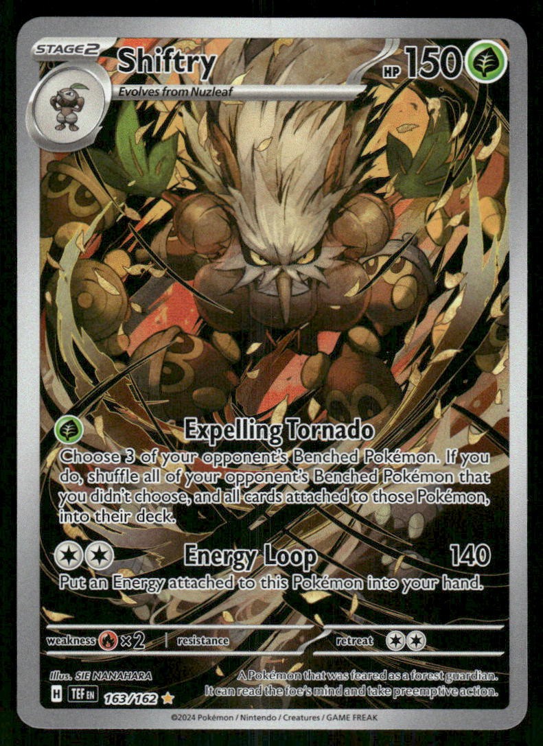 Shiftry 163/162 Illustration Rare Temporal Forces Pokemon NM