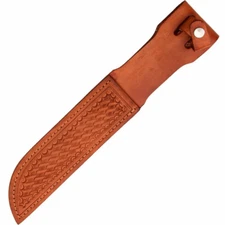 Sheaths Brown Basketweave Leather Straight Knife Fits Up To 7" Blade SH1136