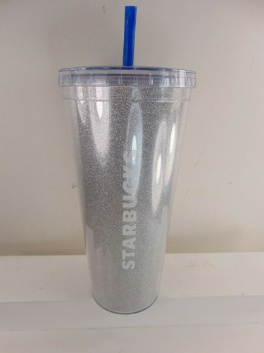 2018 Starbucks 20 oz Tumbler Silver Glitter - MINT CONDITION - RARE STYLE! - Picture 2 of 7