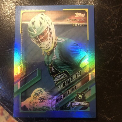 08/50 MYLES JONES Blue Foil Card Topps 2021 Lacrosse 1st Edition PLL