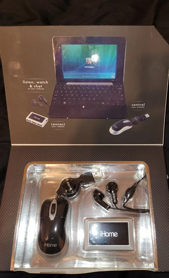 New 3-in-1 iHOME Netbook Accessory Wired Kit Built in Mic 4 USB Ports  Brand New - Image 2 of 2