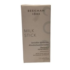 BEEKMAN 1802 Milk Stick Invisible Deodorant 2.5oz NIB