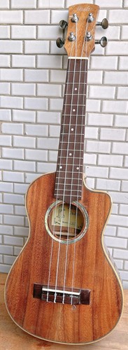 Alulu Solid Acacia Koa Concert cutaway Ukulele, bird inlay HU1632 - Picture 2 of 17
