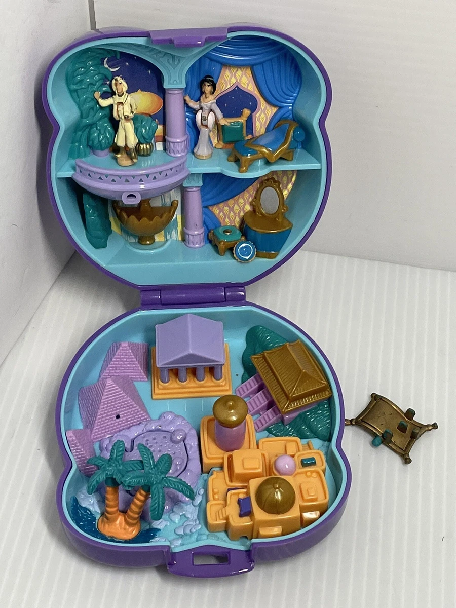 Polly Pocket Disney Aladdin Compact with Figures - Complete vtg Bluebird  1995