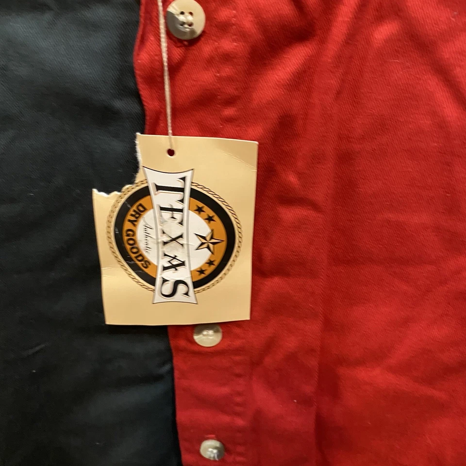 NWT Texas Dry Goods Texas Flag Pattern Mens Small Short Sleeve Flag Shirt - Image 3 of 4