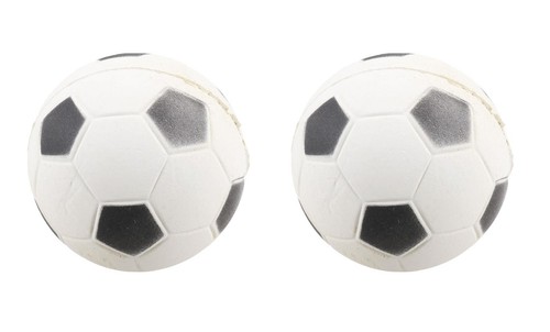 Dog Play Time Rubber Bouncy Small Football Sports Ball 6cm 2PK - Afbeelding 1 van 3