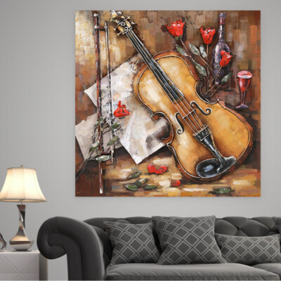 3D Metall Gitarre Wandkunst, Beste Musik 3D Handgefertigt Kunstwerk Gift Figur