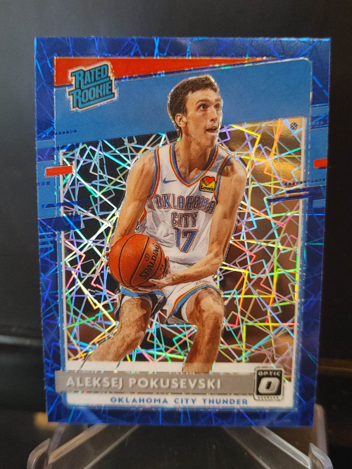Aleksej Pokusevski RC 2020-21 Panini Donruss Optic Blue Velocity Prizm #167