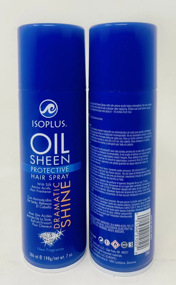 ISOPLUSOIL BRILLO SPRAY PARA EL CABELLO BRILLO HIDRATANTE REGULAR VOLUMEN 7OZ/286 Ml { 2 } Foto 2 de 2