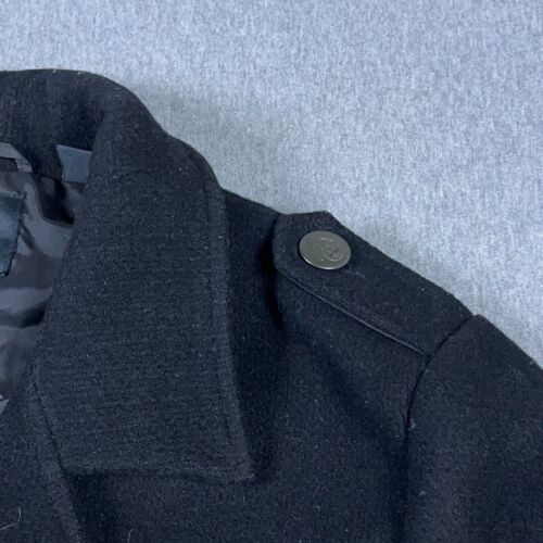 Rebel8 Jacket Mens Large Wool Blend Coat Black Grunge Skater Military Long - Picture 5 of 14