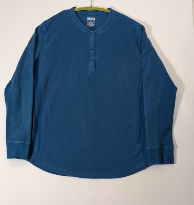 Duluth Trading Men's Henley Thermal Cotton Shirt Long Sleeve