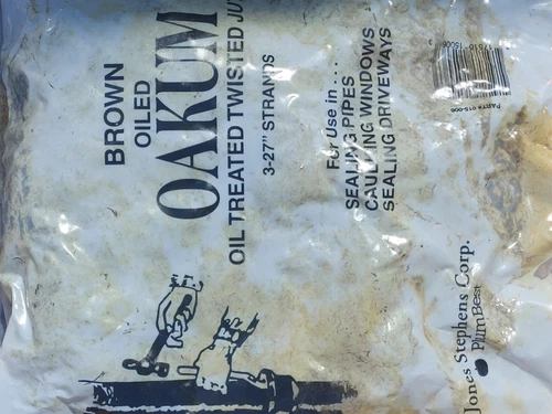 Jones Stephens O15006 OAKUM BAG - Brown Oiled Jute - Picture 4 of 4