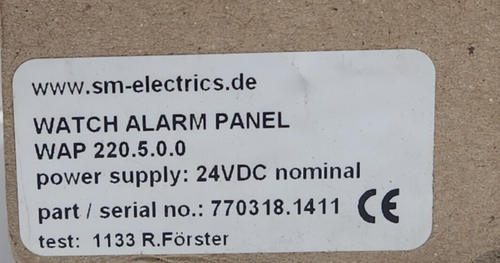 SM ELECTRICS WAP 220.5.0.0 WATCH ALARM PANEL 770318 - Picture 11 of 11