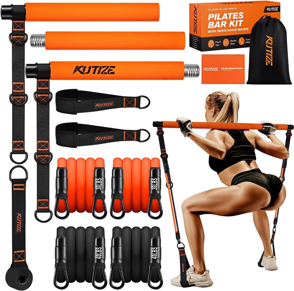 Pilates Bar Kit with Resistance Bands, Pilates Equipment, Multifunctional Pilate Pilates Bar Kit with Resistance Bands, Pilates Equipment, Multifunctional Pilate