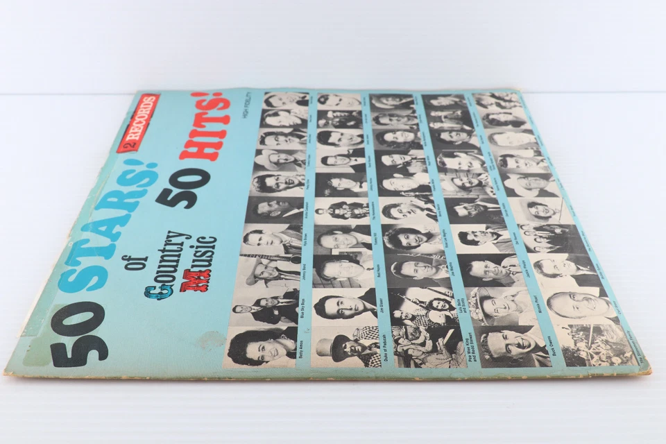 Various – 50 Stars! 50 Hits! Of Country Music - 1966 Mono Double LP (x2) CMS - Image 3 of 4