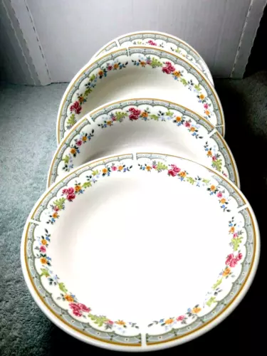 Gibson~Multi Floral Pattern Soup/ Cereal 4 Pc Set Bowls