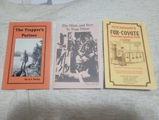 Vintage EJ Dailey, O L Butcher, Pete Rickard trapping books Mink Fox Coyote 