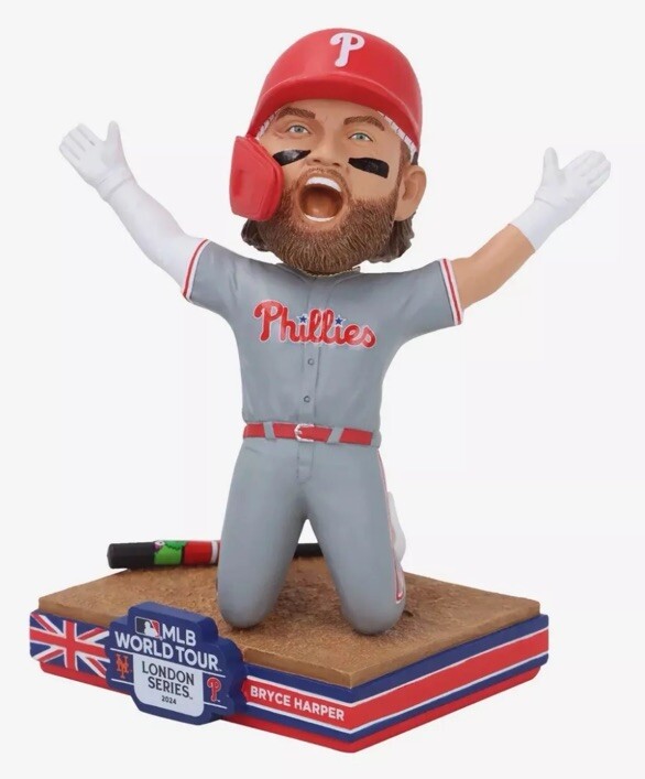 Bryce Harper Philadelphia Phillies 24 London & Phanatic Bat Bobblehead FOCO /224