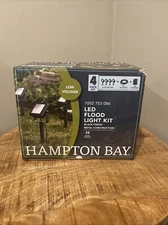 Hampton Bay 20W Low Voltage Black Integrated LED Landscape Flood Light (4-Pack)