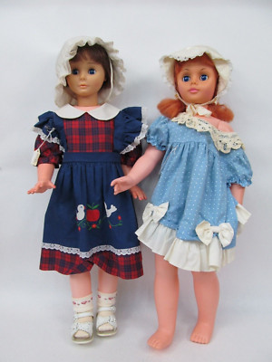 Lot of 2 Vintage Dolls Large ~32  1968 Uneeda + 1974 Eugene