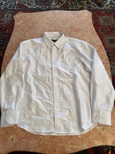 Jay Campell men  s white dress shirt with white stitching X large