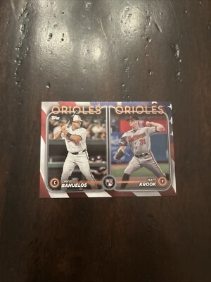 2024 Topps Update Rookie Combos David Banuelos Matt Krook Independence Day /76