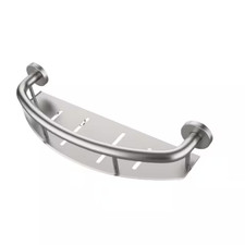 18 In. Stainless Steel 2-In-1 Shampoo Shelf Safety Grab Bar with Storage Shelf i