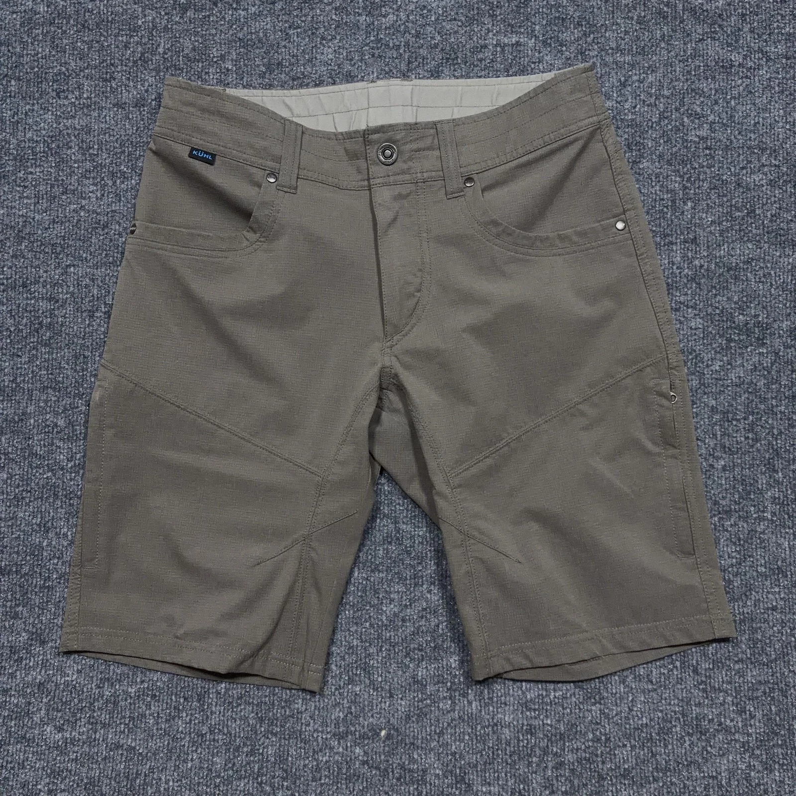 Kuhl Shorts Mens 30 Brown Performance Canvas Hiking Outdoor Travel Casual