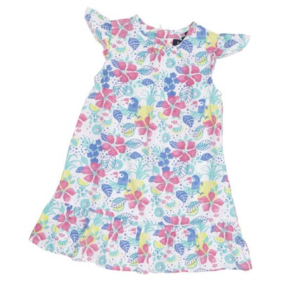 Blue Seven, Kleid, Größe: 86, Weiß/Mehrfarbig, Baumwolle, Print, Mädchen #m39