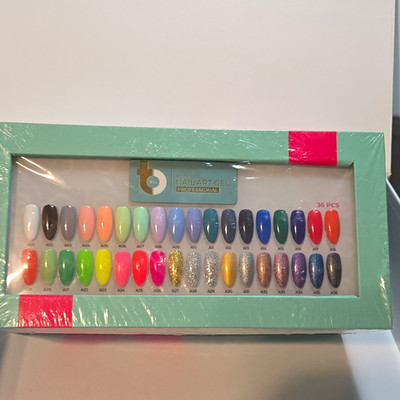 Jell Soak-Off Gel Polish Professional Glitter Multicolor Set 36pcs