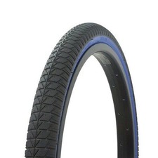 PRO Bicycle BMX BIKE BICYCLE SEM-SLICK TIRE 20" x 1.75" Black/Blue Side Wall