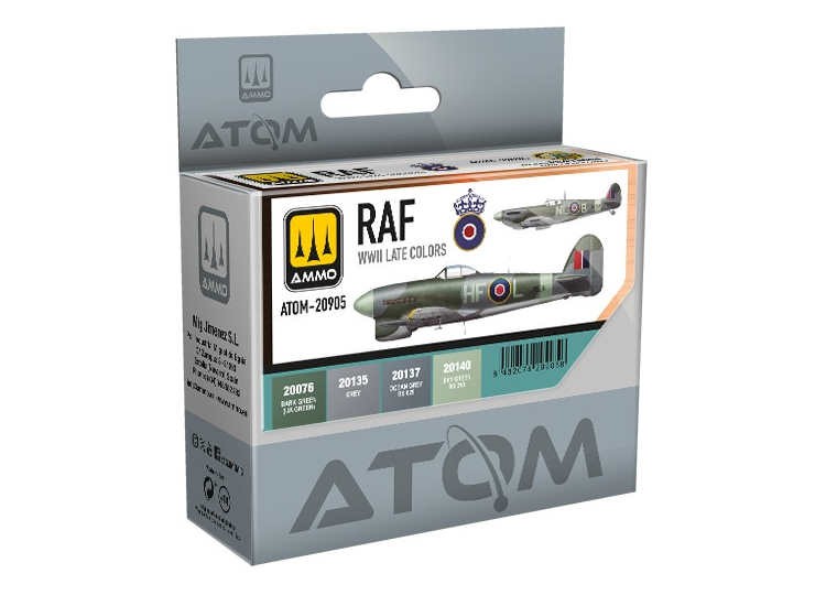 Ammo Mig 20905 4 x20ml ATOM Paint Set - RAF WWII Late Colors