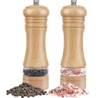 Salz Pfeffermühle Set Holz Acryl 16,5cm Gewürzmühle manuell