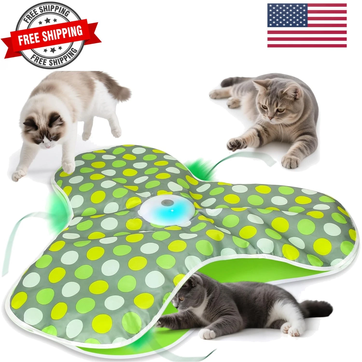 Interactive Cat Toys for Indoor Cats & Kittens - Automatic Hide & Seek Toy wi...
