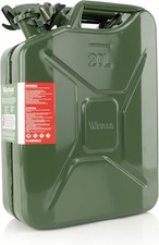 Wavian 5 Gallon Alloy Steel CARB Gasoline Jerry Can with Spout - 20 Liter, Green