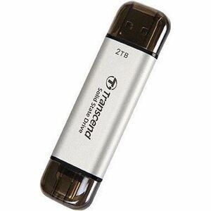Transcend ESD310 2 TB Portable Solid State Drive - External - Silver - USB 3....