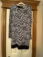 Michael Michael Kors Womens Zebra Print A-line Dress Sz S