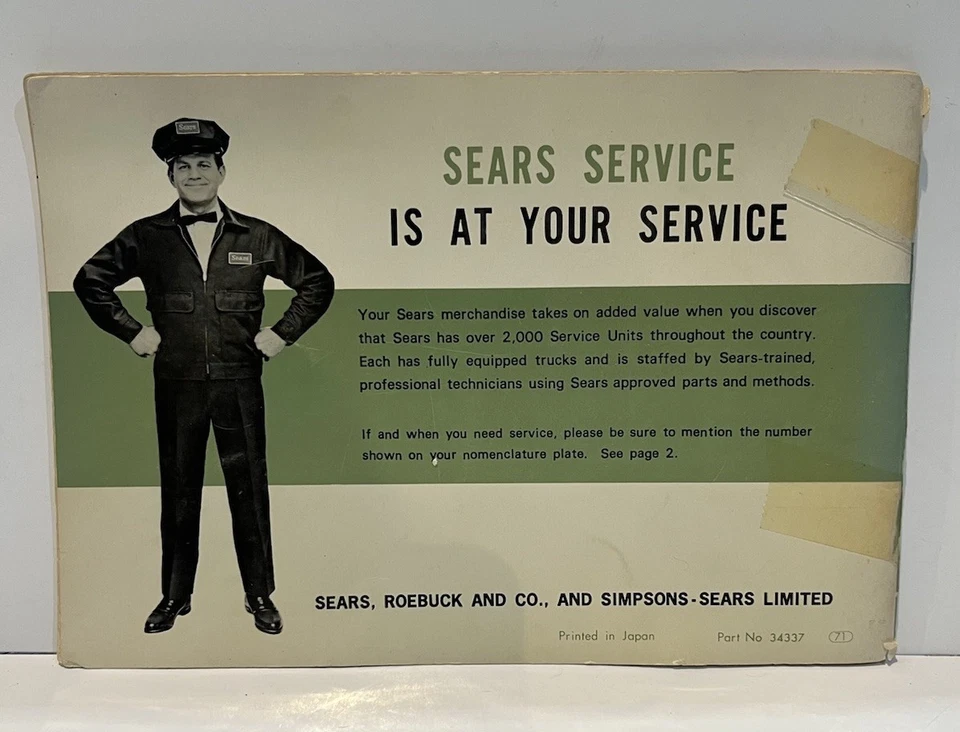 VTG Sears Kenmore Instruction Manual For Model 1516 Zig-Zag Sewing Machine - Image 2 of 4