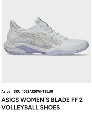 ASICS Beyond FF MT Women's Volleyball Shoes White/Champagne Breathable Mesh