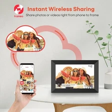 10.1" WiFi Digital Photo Frame 32GB HD Touchscreen Auto-Rotate Frameo App BEST