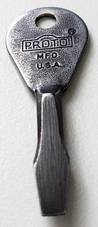 Vintage PROTO MFD USA Keychain Flat Head Screwdriver 2¼" Mini Tool Rare Find