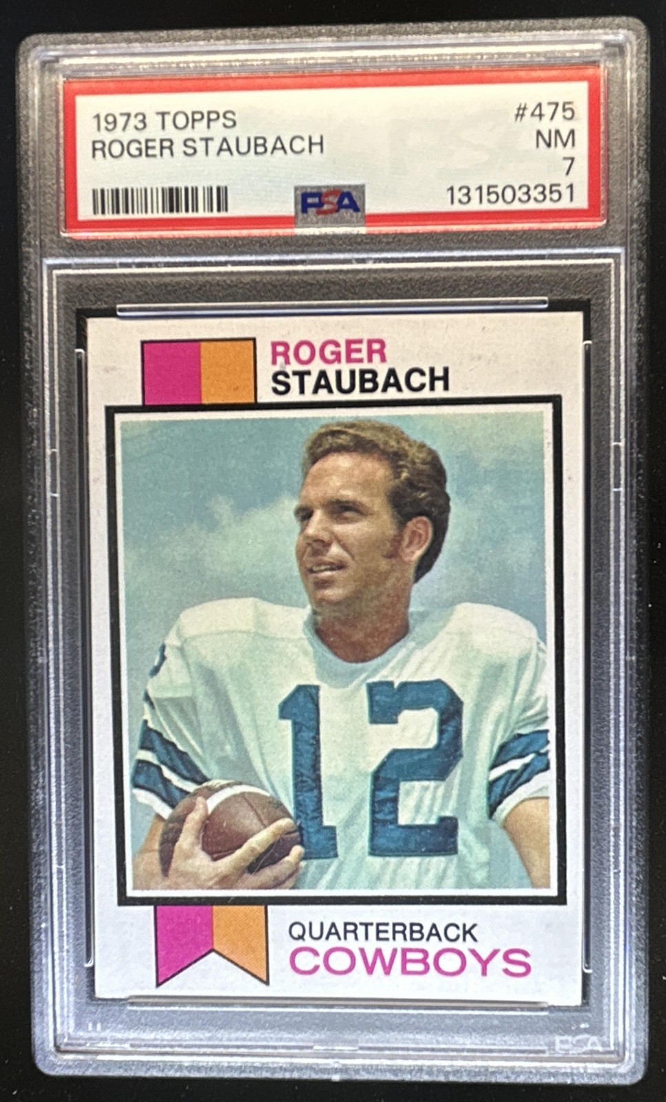 1973 Topps Roger Staubach #475 Cowboys PSA 7