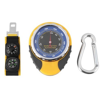 4 in 1 Digital Mini Compass Altimeter Watch Battery-Free Altimeter Thermometer B