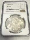1885 O $1 Morgan Silver Dollar NGC MS62
