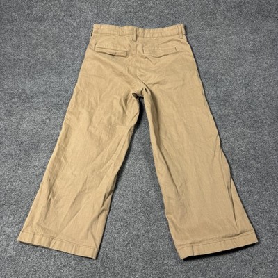 Ella Moss Pants Womens 12 Beige Twill Wide Leg Cropped Stretch