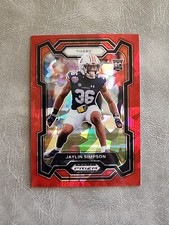 Jaylin Simpson 2024 Panini Prizm Draft Picks Red Ice Prizm #175 (RC) Tigers