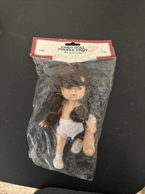 Fibre Craft Cindy Poupee Doll New 6 3/4'' Brown Hair Fashion Doll Blue Eyes 7465